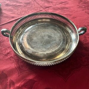 Silver plated Moroccan tea tray
